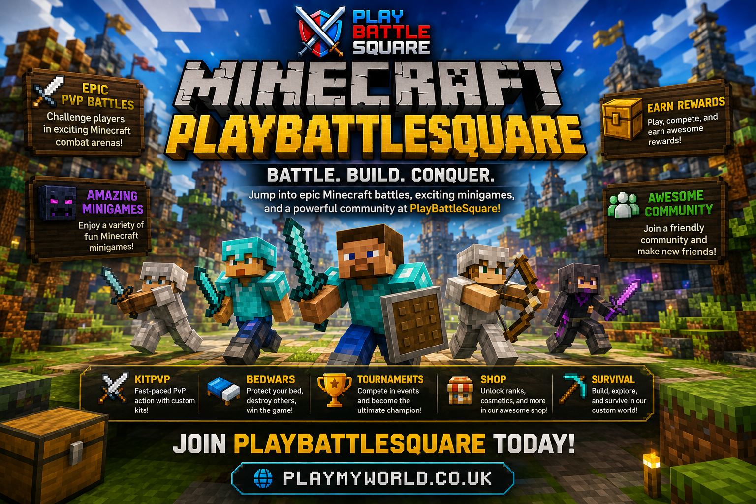 Minecraft PlayBattleSquare
