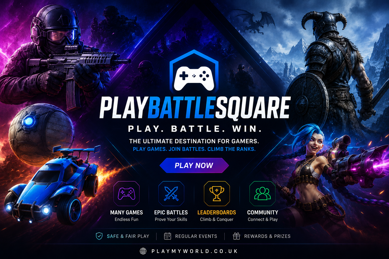 Playing Game Site PlayBattleSquare